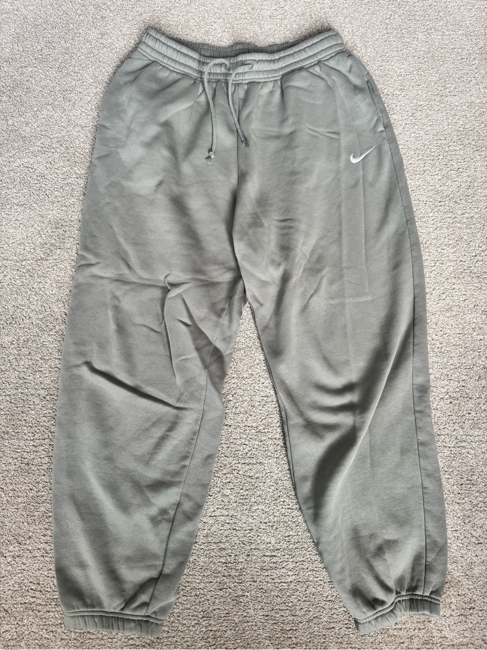 Nike Olive-Gray Swoosh Fleece Joggers